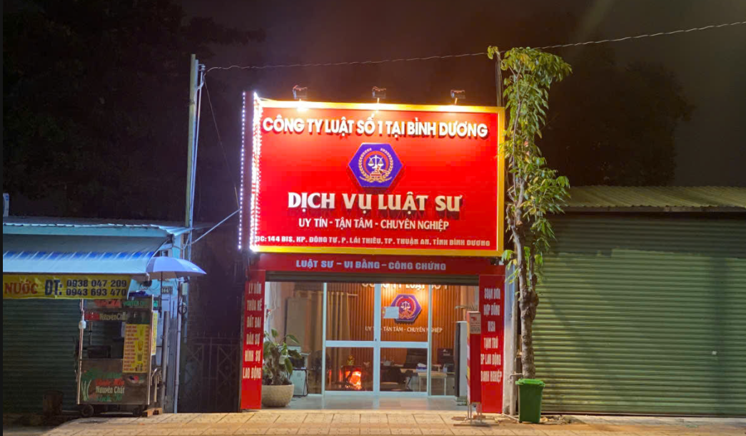 CÔNG TY LUẬT SỐ 1 TẠI BÌNH DƯƠNG